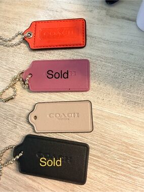 Coach Leather hang tags. Choose 1